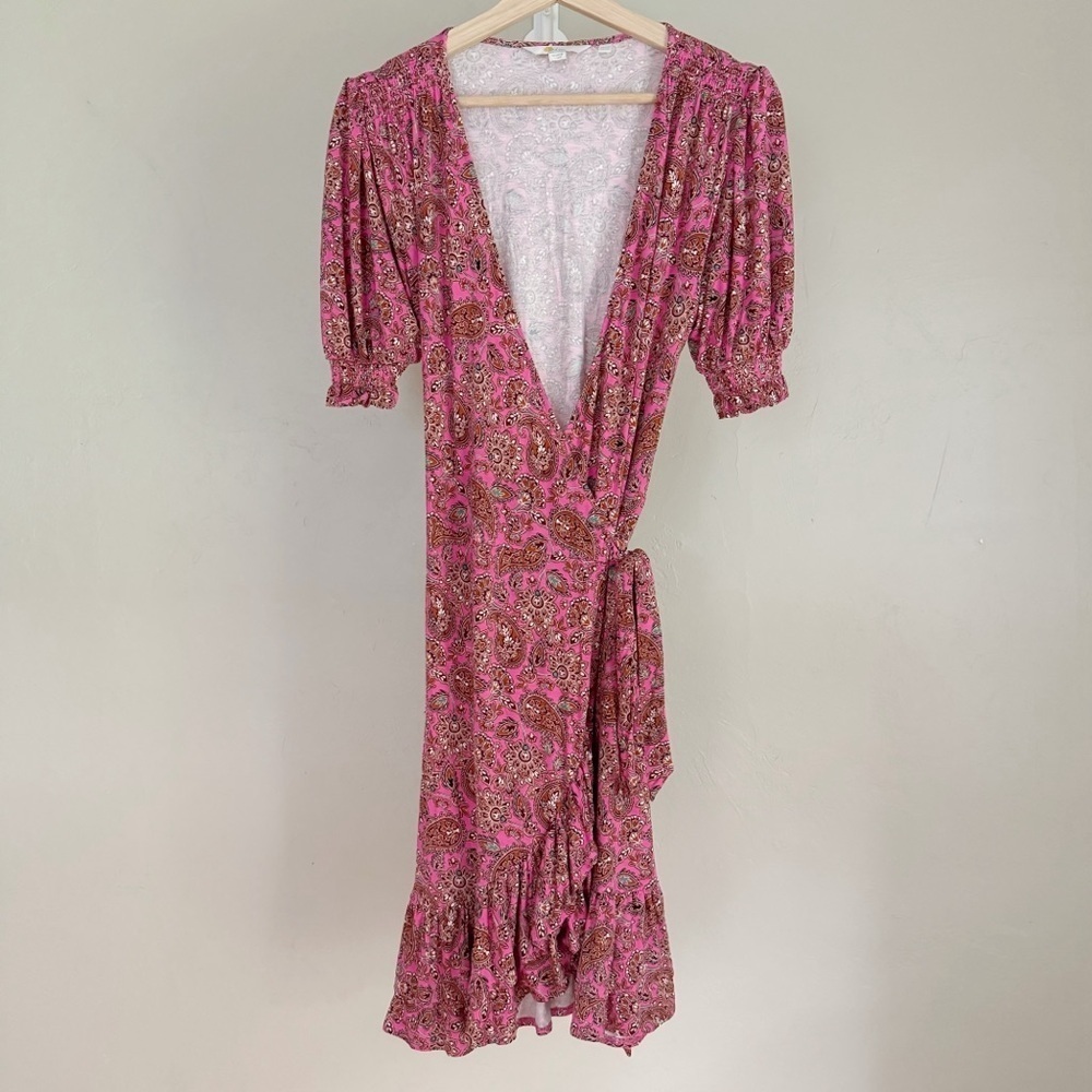 Boden Ruffle Wrap Jersey Mini Dress